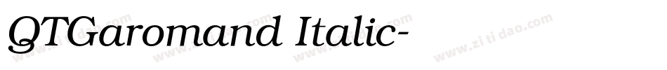 QTGaromand Italic字体转换